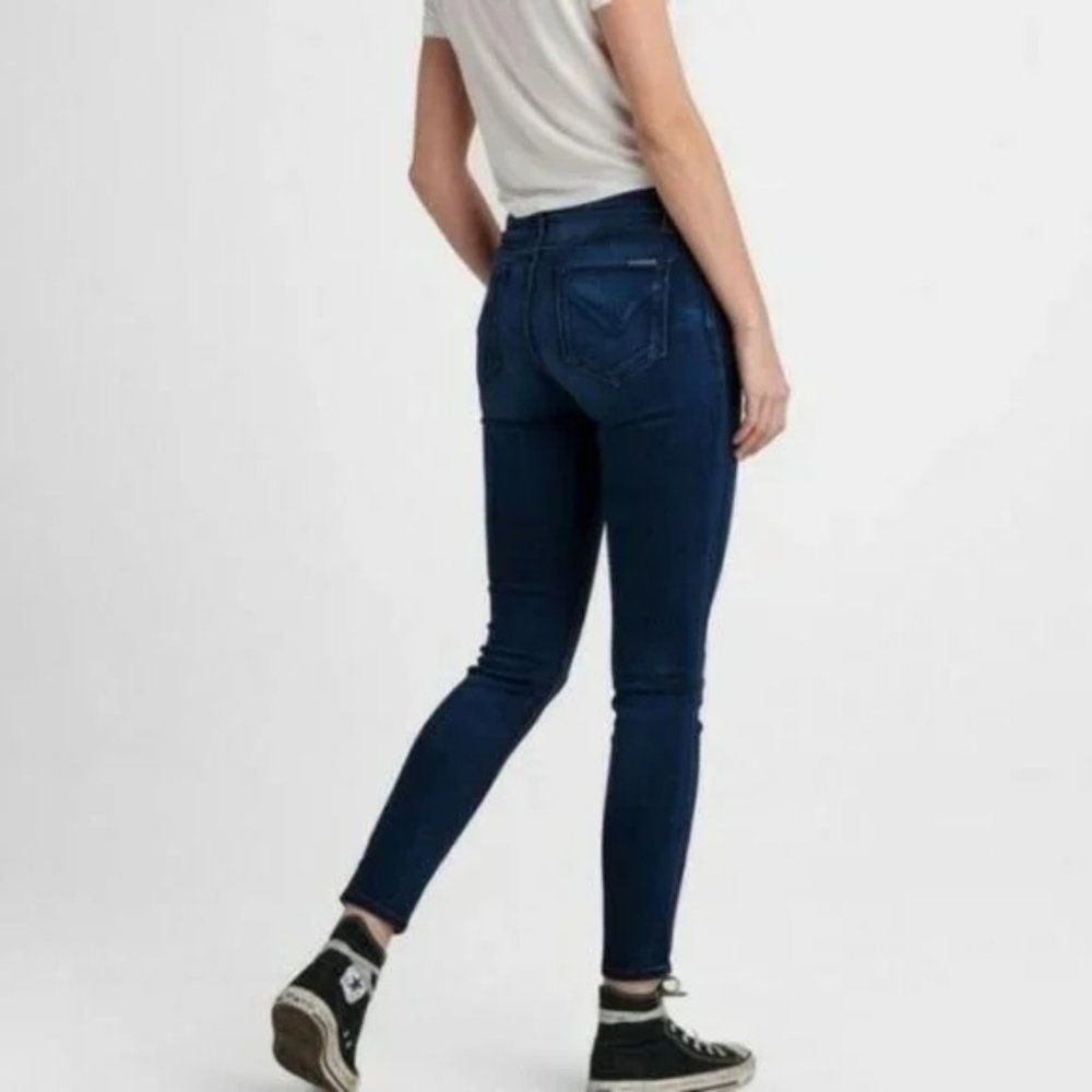 Hudson Jeans Girls CPSIA 2008 Distressed Ripped Dark Wash Denim Jeans Size 16